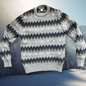 Woolrich Vintage Wool Knot Thick Winter Sweater Pullover